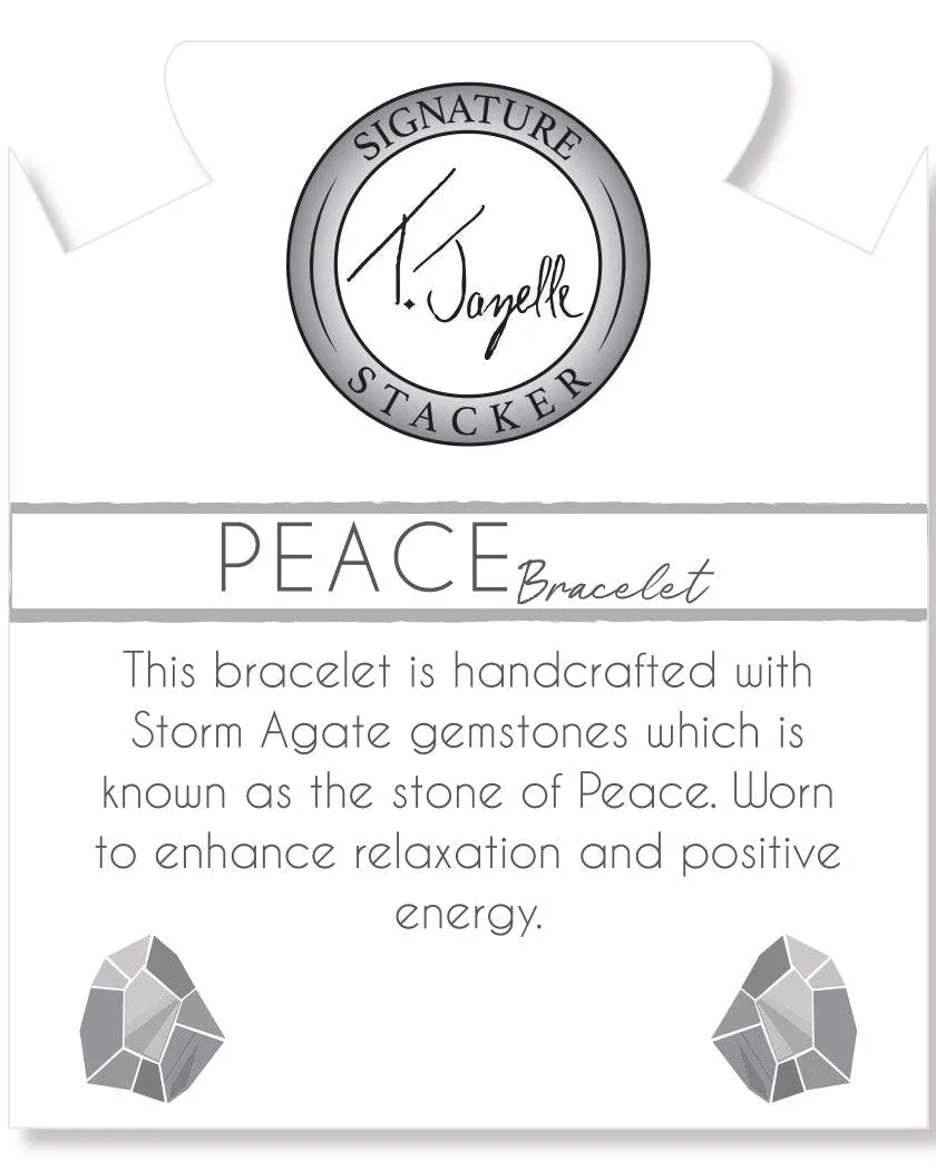 Defining Bracelet- Peace Bracelet with Storm Agate Gemstones sold by Boston Proper product image thumbnail 2
