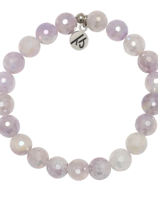 Defining Bracelet- Friendship Bracelet with Mauve Jade Gemstones sold by Boston Proper