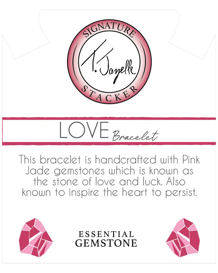 Defining Bracelet- Love Bracelet with Pink Jade Gemstones sold by Boston Proper product image thumbnail 2