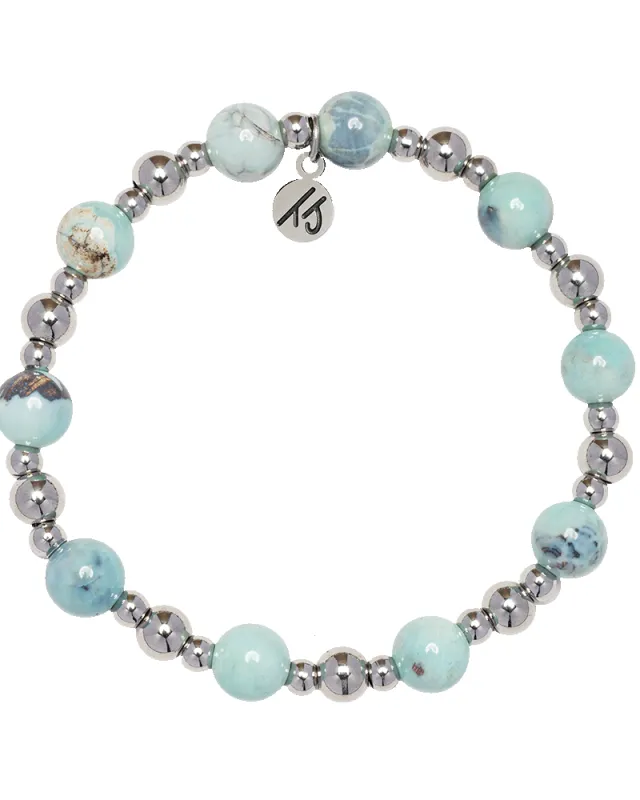 Day by Day Collection- Robins Egg Agate Gemstone Bracelet sold by Boston Proper