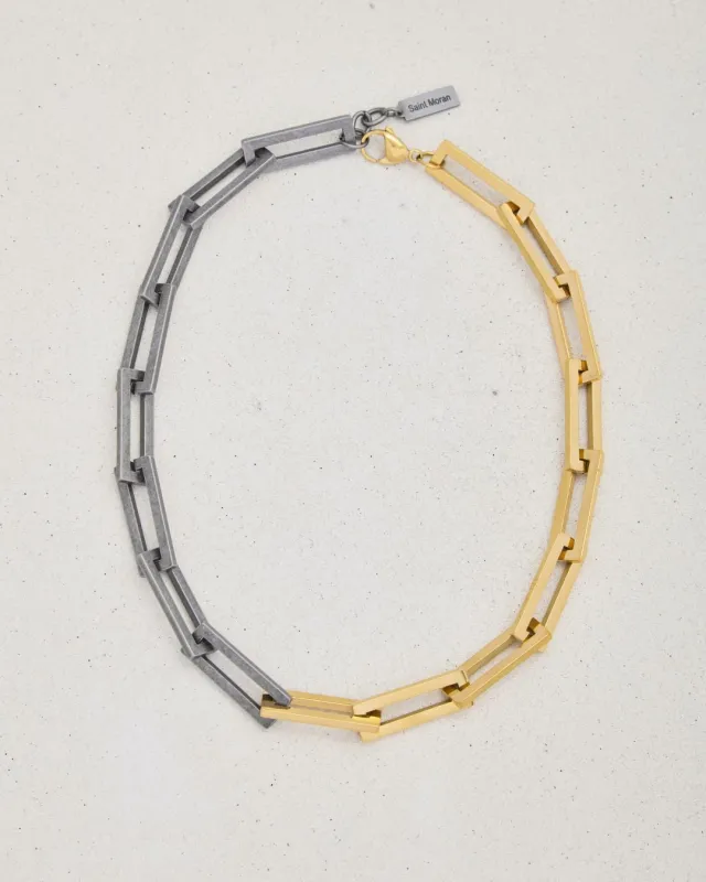 TERRY NECKLACE GOLD SILVER sold by Boston Proper