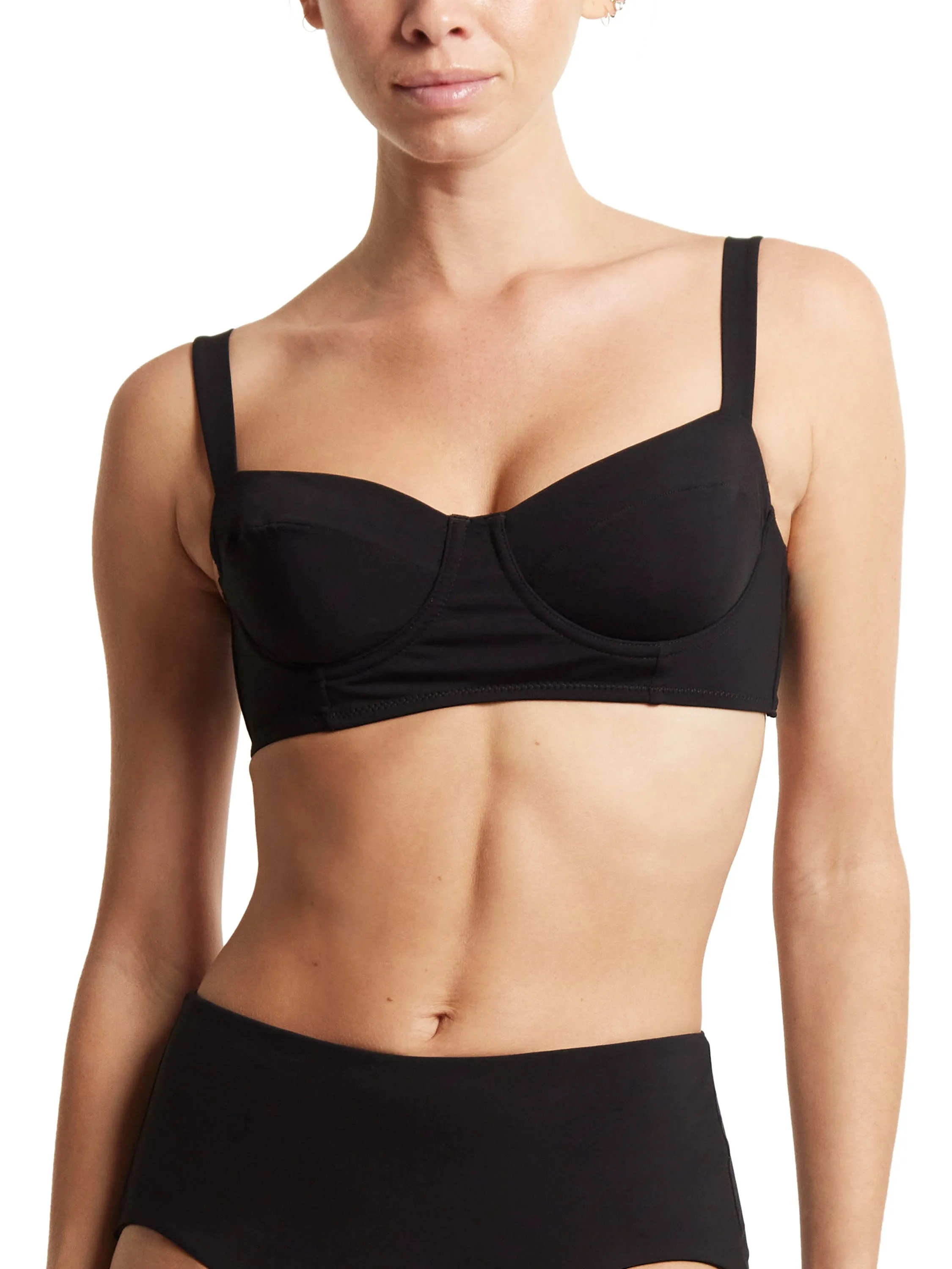 Balconette Bikini Swimsuit Top Black sold by Boston Proper product image thumbnail 2