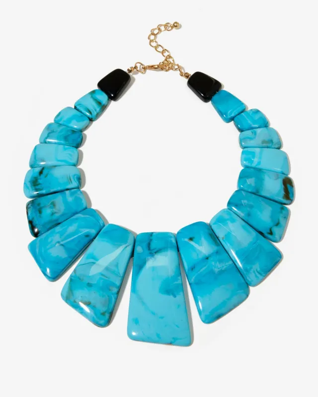 Marbled Turquoise Statement Necklace Turquoise sold by Boston Proper