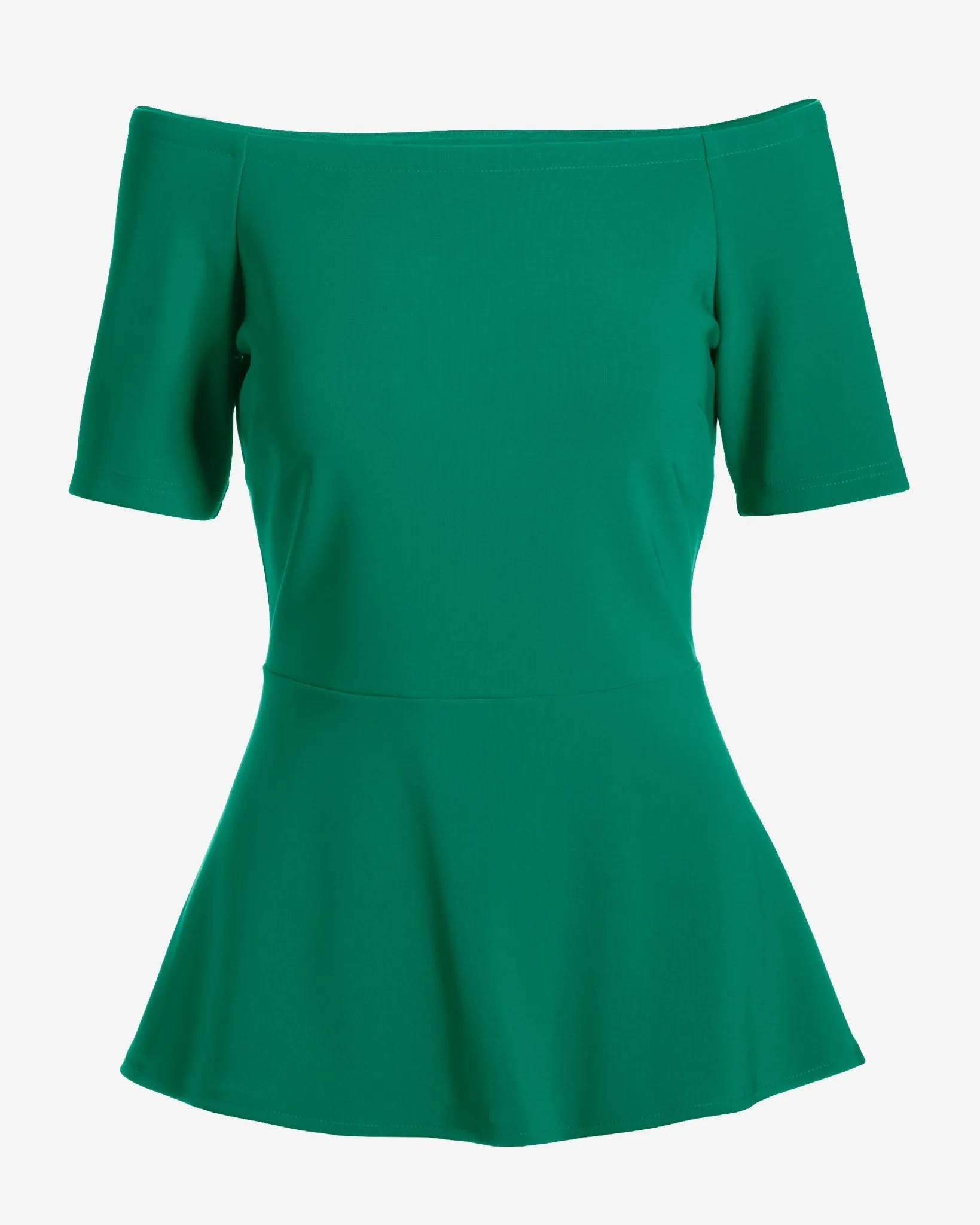 Beyond Travel Off The Shoulder Peplum Top Shamrock sold by Boston Proper product image thumbnail 2