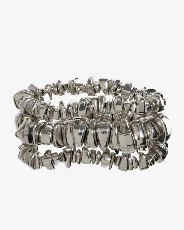 Metallic Stone Bracelet Silver sold by Boston Proper