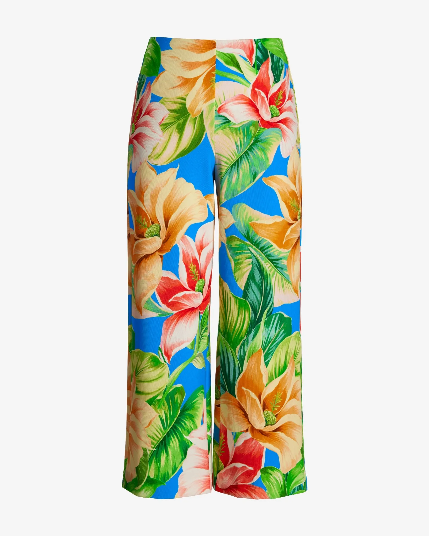Beyond Travel Wide Leg Crop Print Pant Blue Multi sold by Boston Proper product image thumbnail 2
