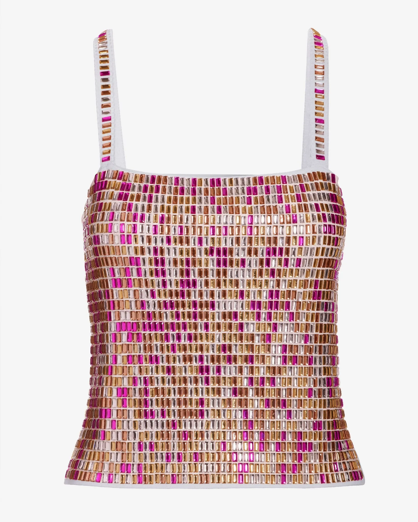 Square Neck Embellished Tank Multi sold by Boston Proper product image thumbnail 2