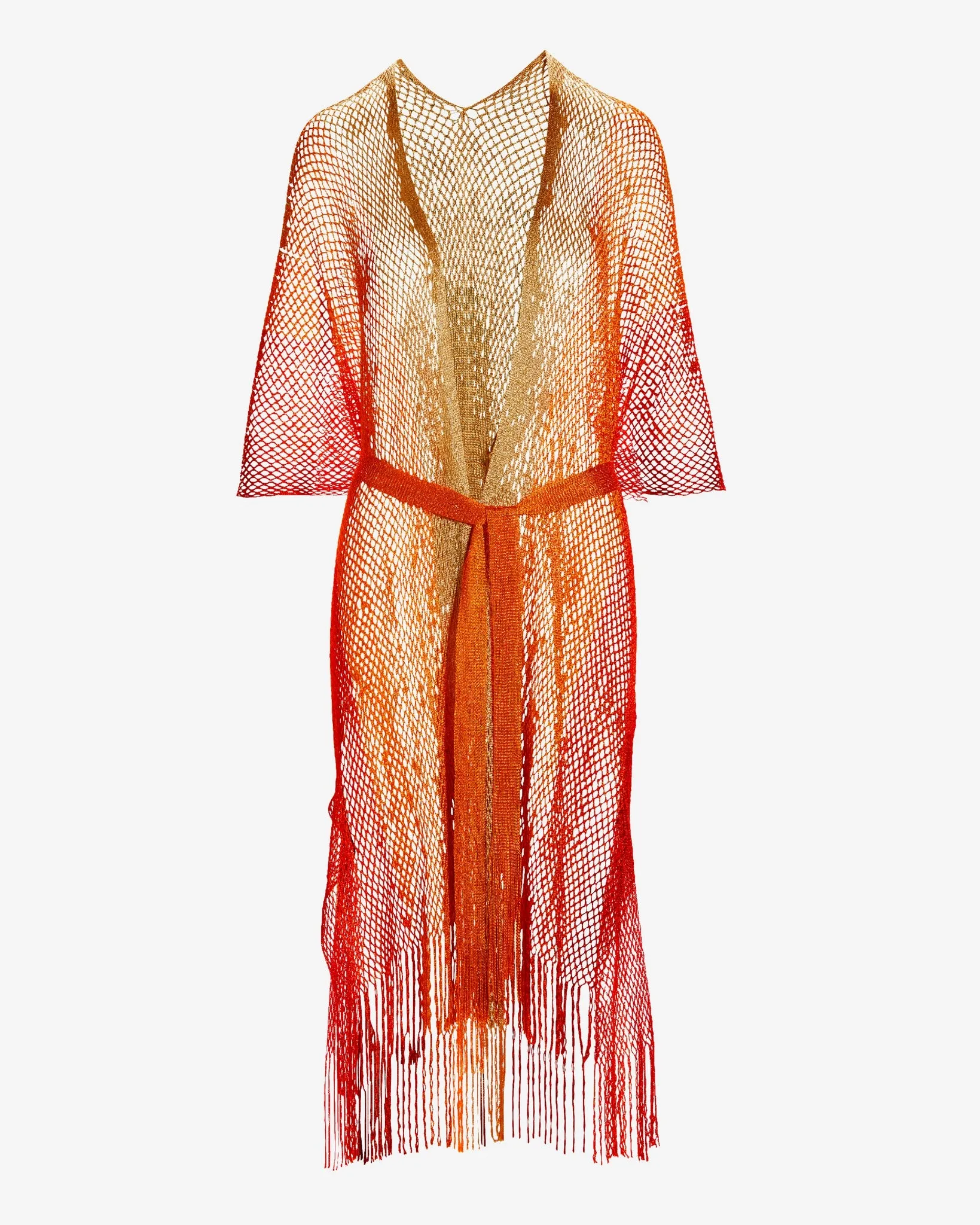 Metallic Fringe Coverup Gold/Orange sold by Boston Proper product image thumbnail 2