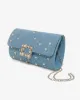 Denim Rhinestone Clutch Blue Denim sold by Boston Proper