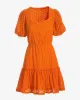 Eyelet A Line Dress Golden Poppy sold by Boston Proper