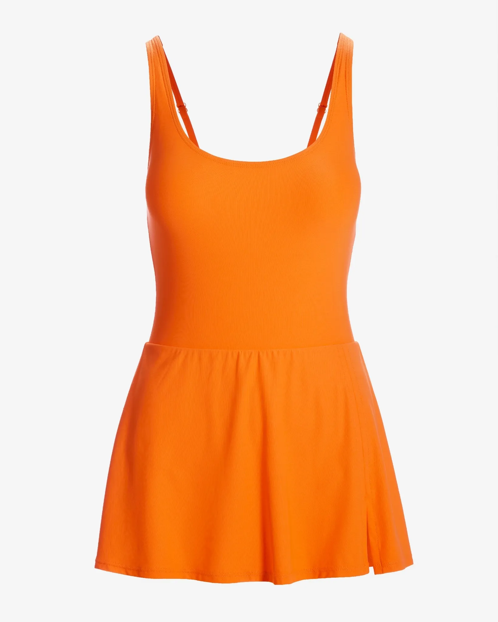 Swim Sense Scoop Neck Swim Dress Vibrant Orange sold by Boston Proper product image thumbnail 2