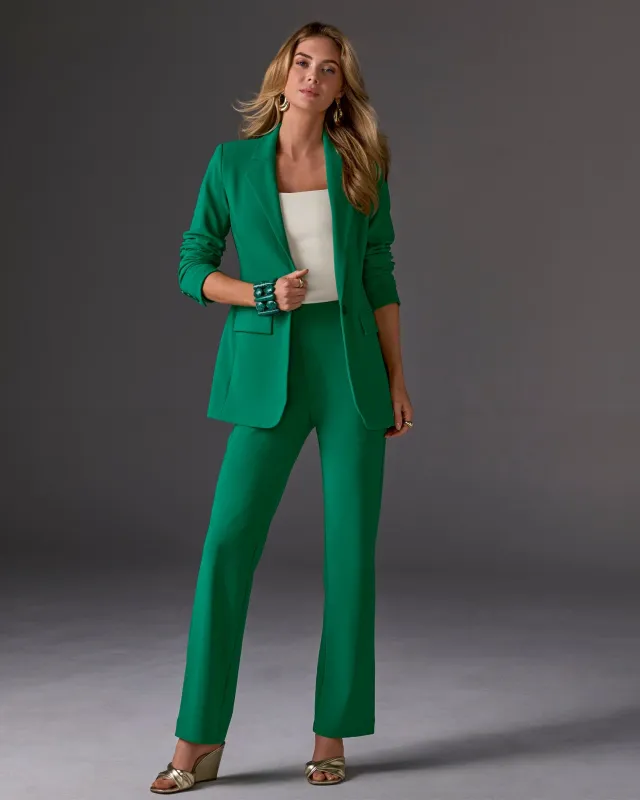 Beyond Travel High Rise Pant Shamrock sold by Boston Proper