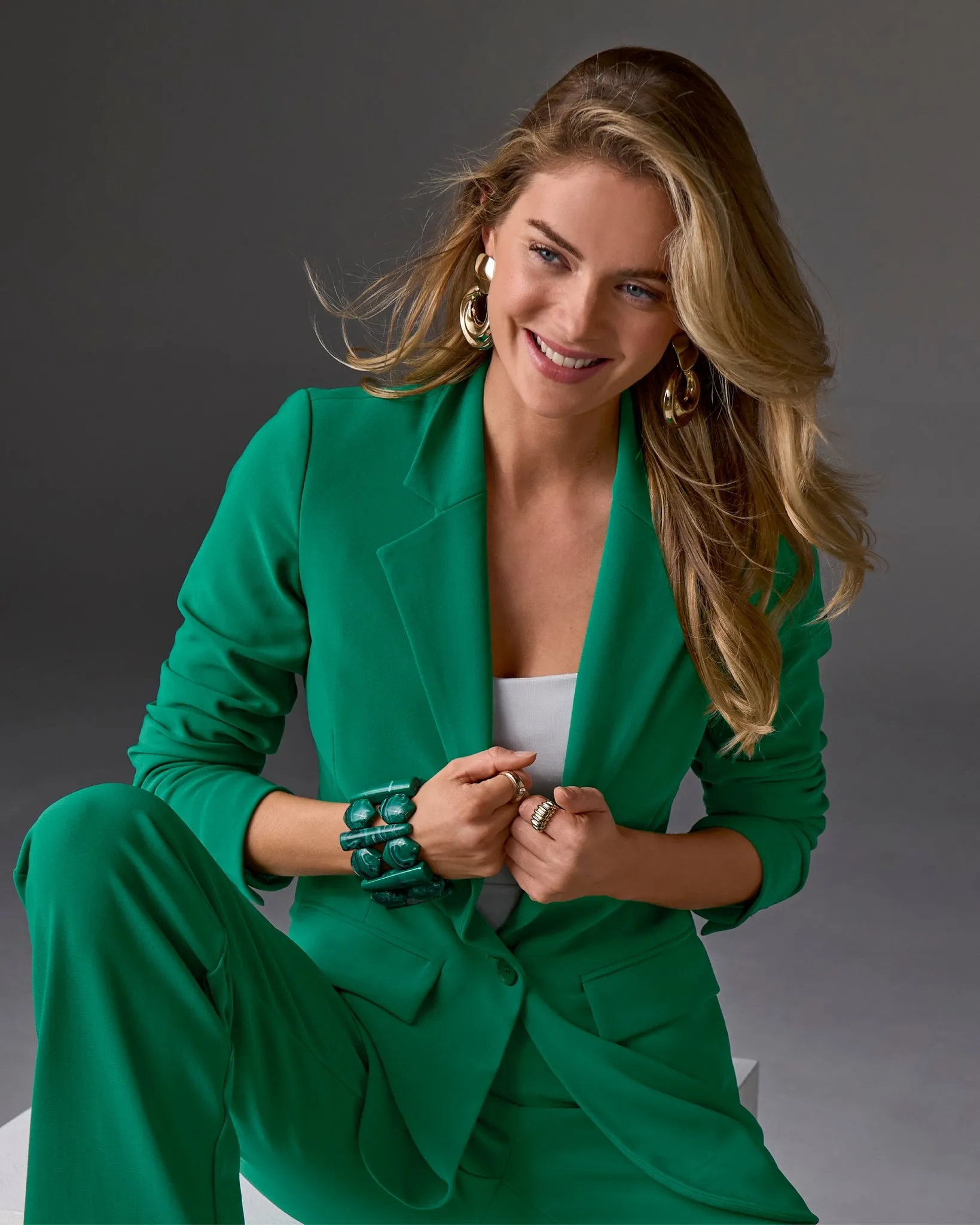 Beyond Travel Classic Boyfriend Blazer Shamrock sold by Boston Proper