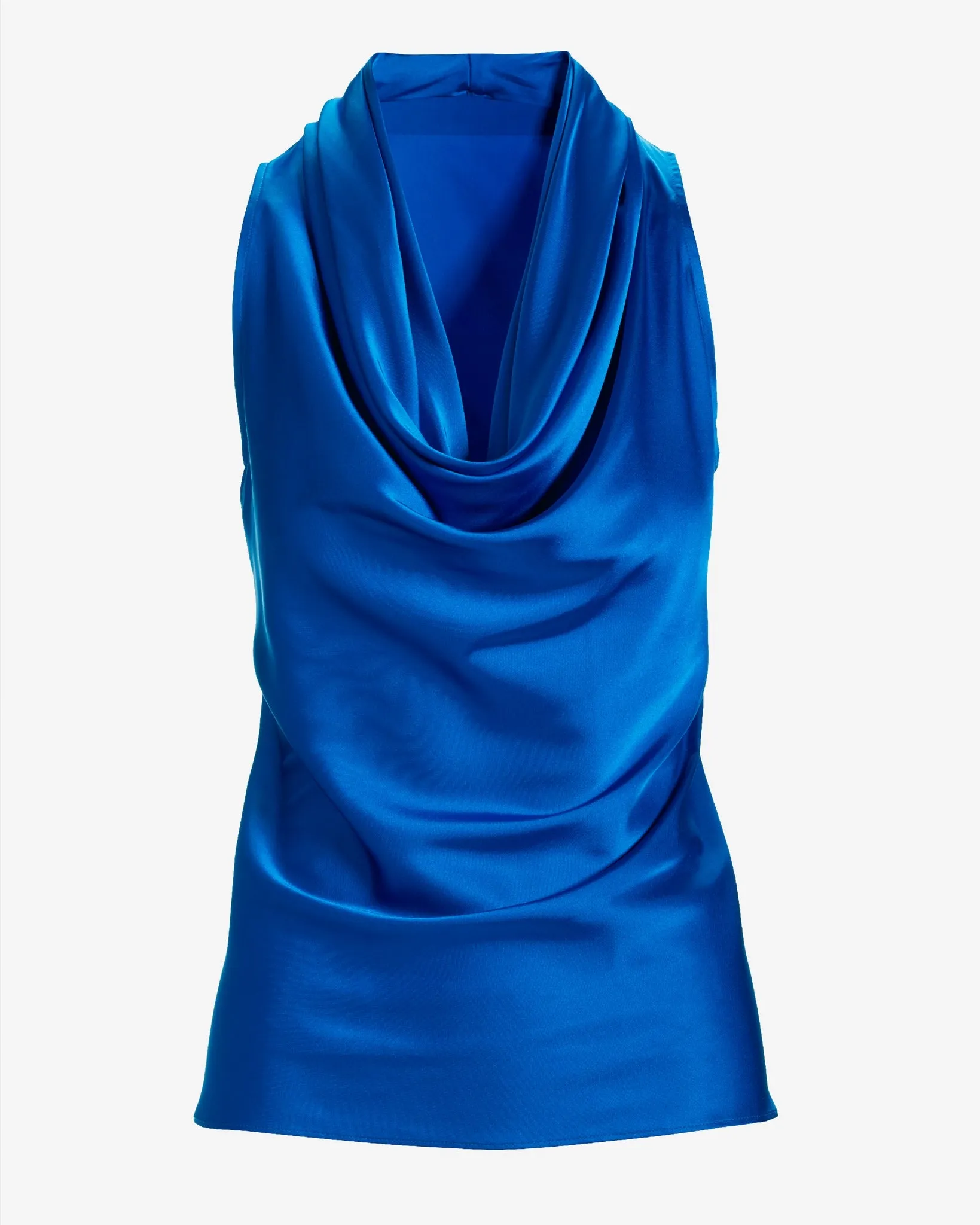 Marilyn Cowl-Neck Charmeuse Blouse Lapis Blue sold by Boston Proper product image thumbnail 2