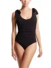 Ruched Bow One Piece Swimsuit Black sold by Boston Proper