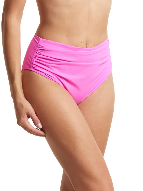 High Rise Cheeky Swimsuit Bottom Unapologetic Pink sold by Boston Proper