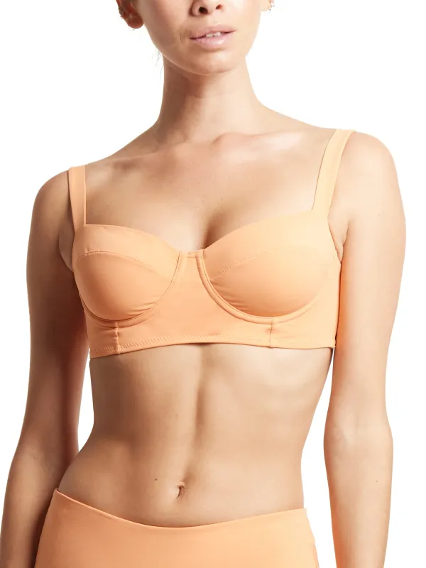 Balconette Bikini Swimsuit Top Florence Orange sold by Boston Proper