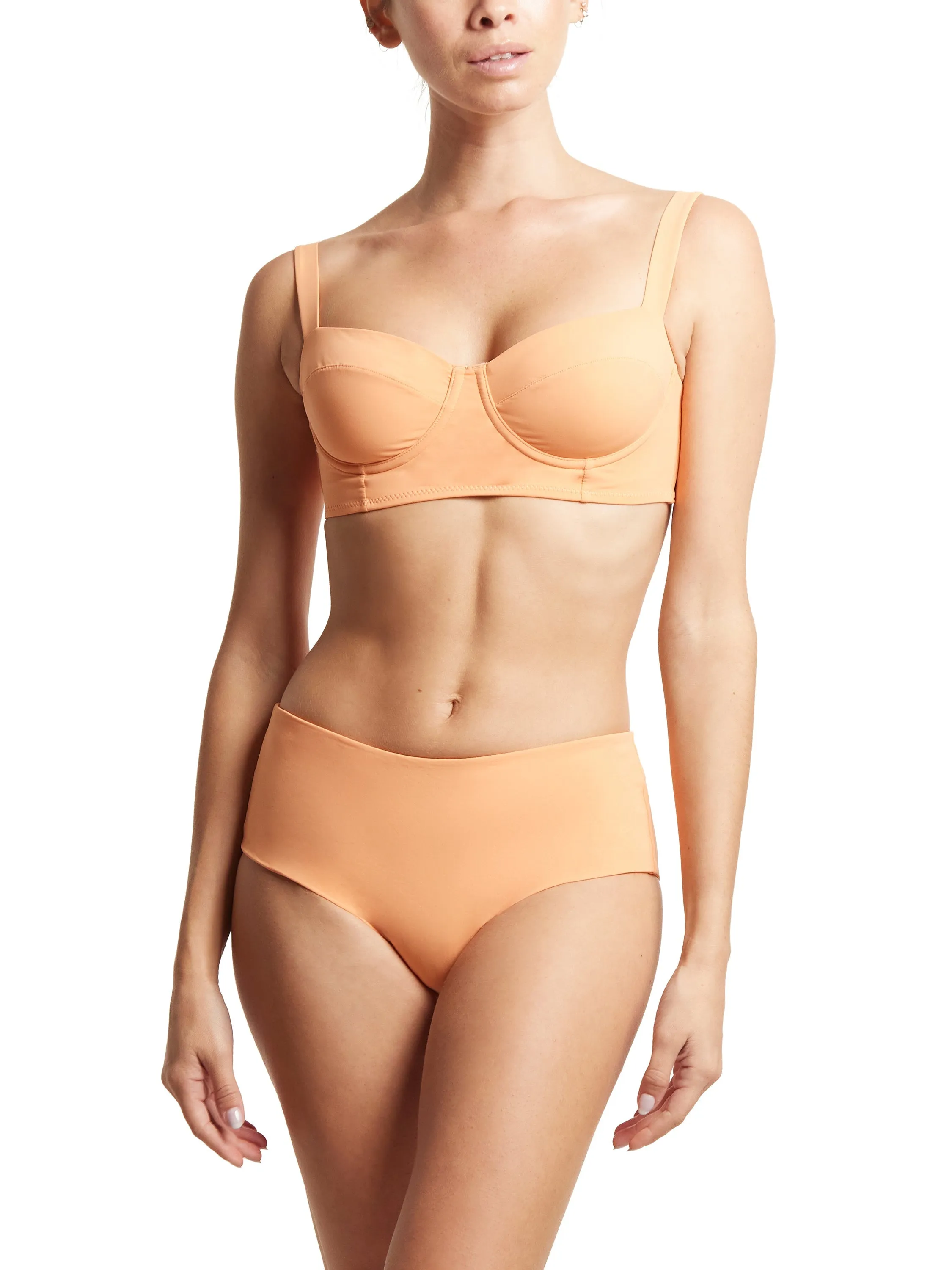 Balconette Bikini Swimsuit Top Florence Orange sold by Boston Proper product image thumbnail 3