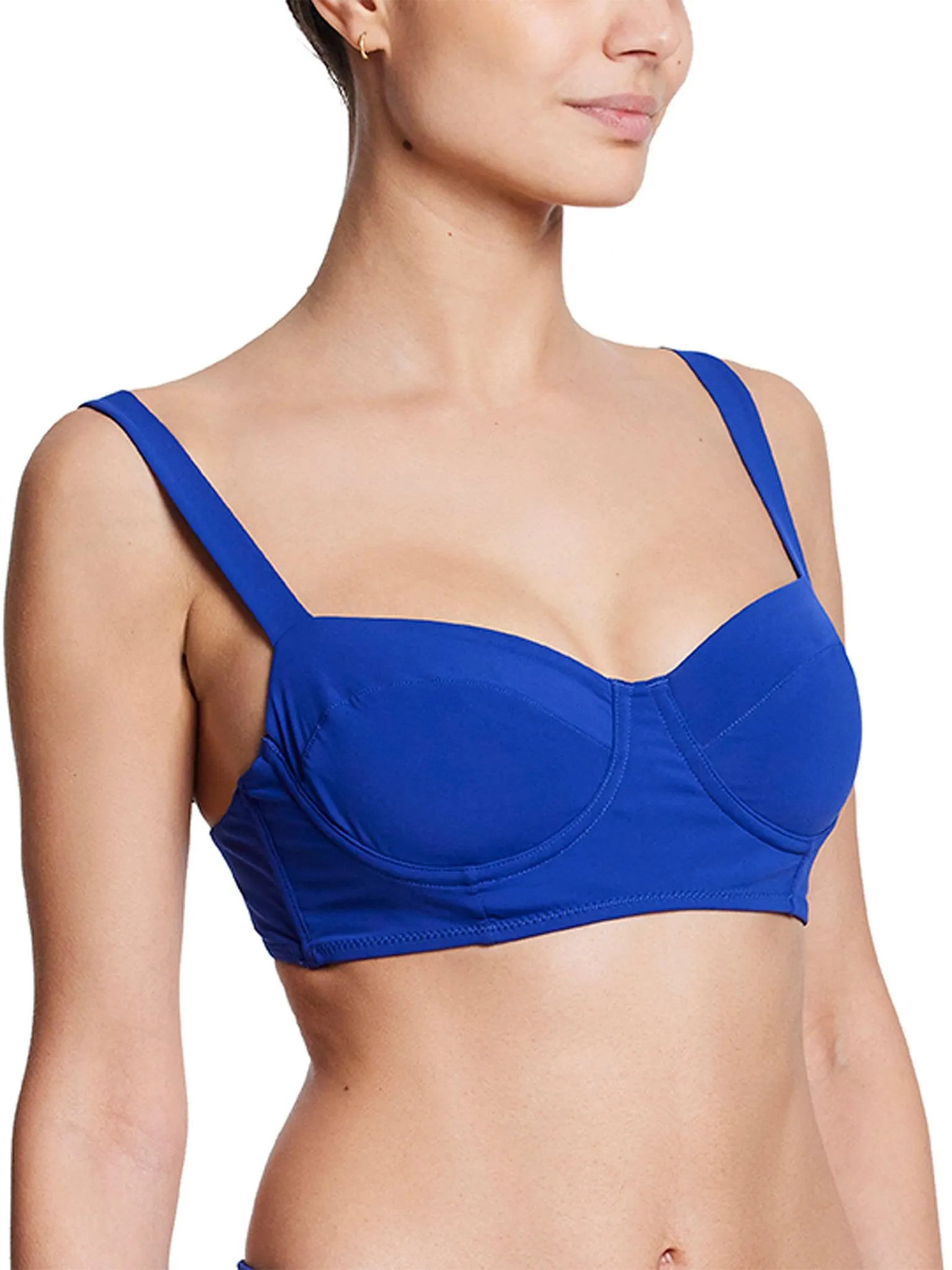 Balconette Bikini Swimsuit Top Poolside Blue sold by Boston Proper product image thumbnail 2