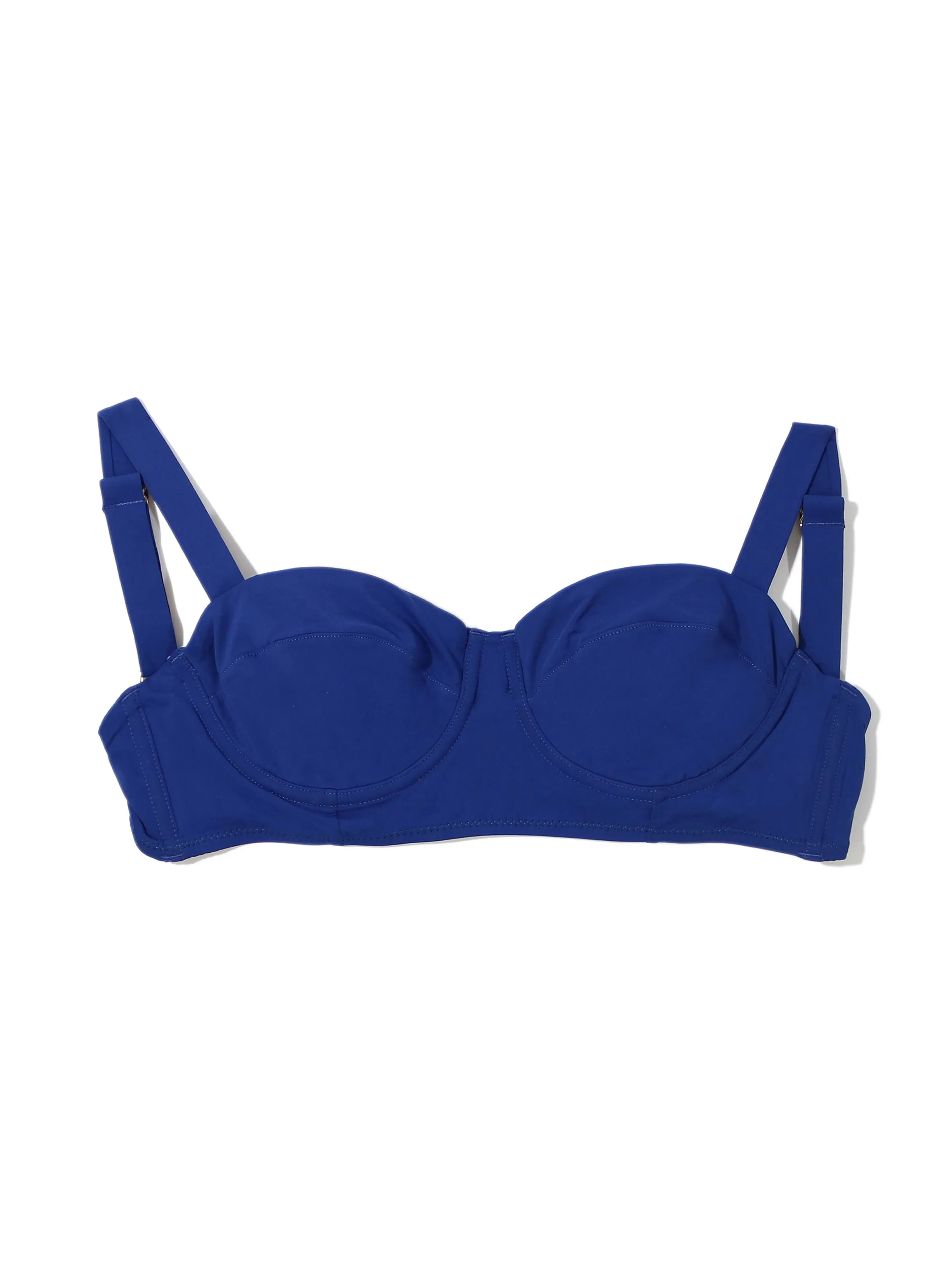 Balconette Bikini Swimsuit Top Poolside Blue sold by Boston Proper product image thumbnail 3