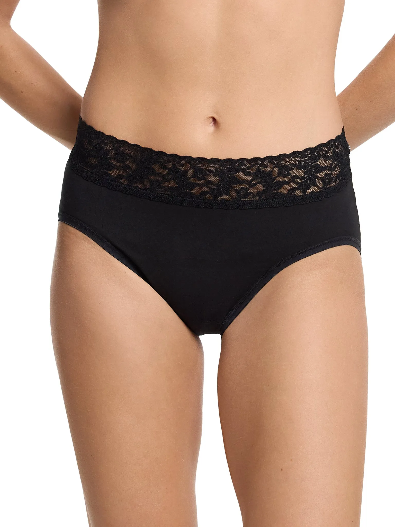 Supima® Cotton French Brief Black sold by Boston Proper