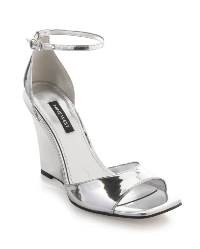Ankle Strap Wedge Silver sold by Boston Proper