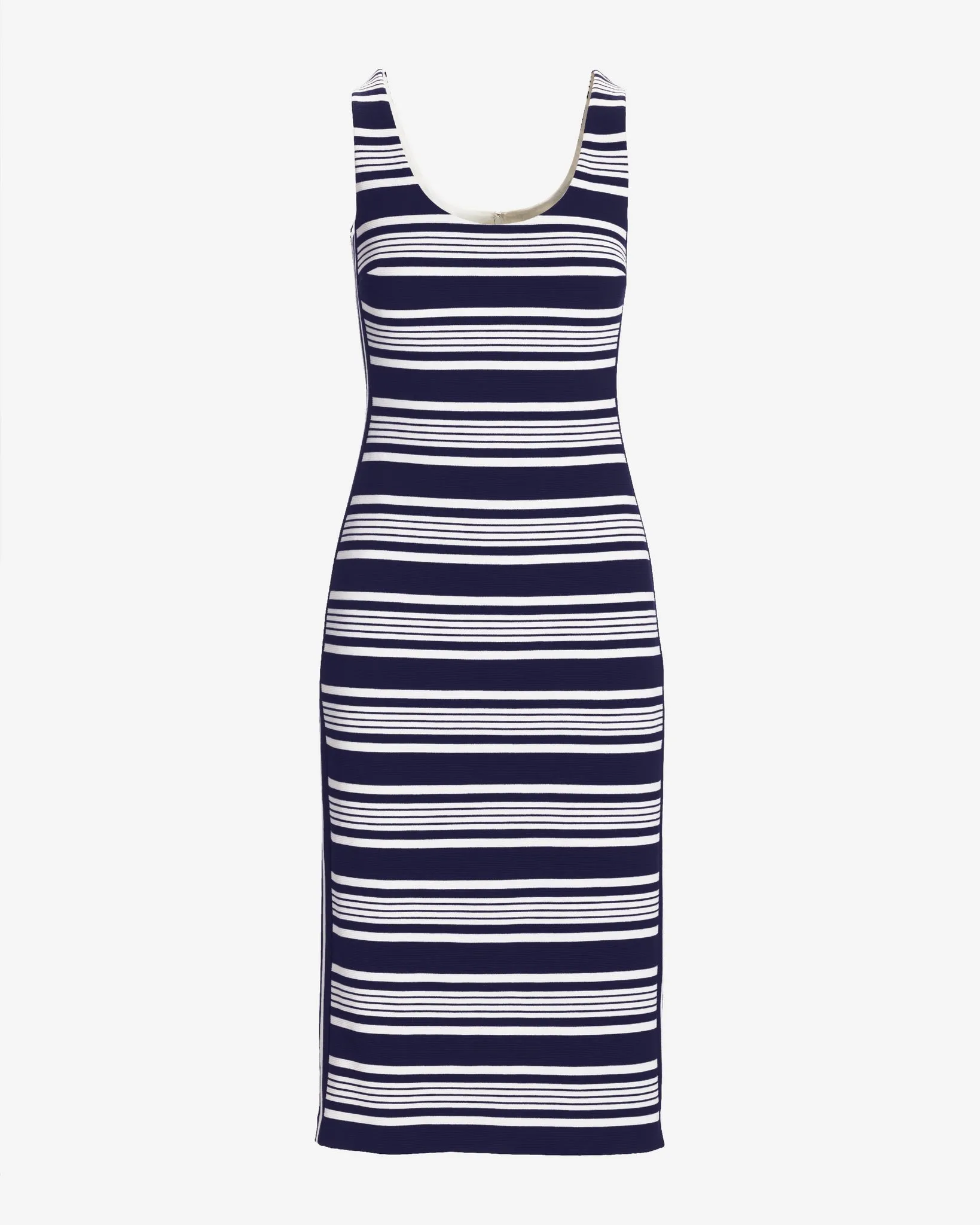 Striped Column Midi Dress Navy/White sold by Boston Proper product image thumbnail 2