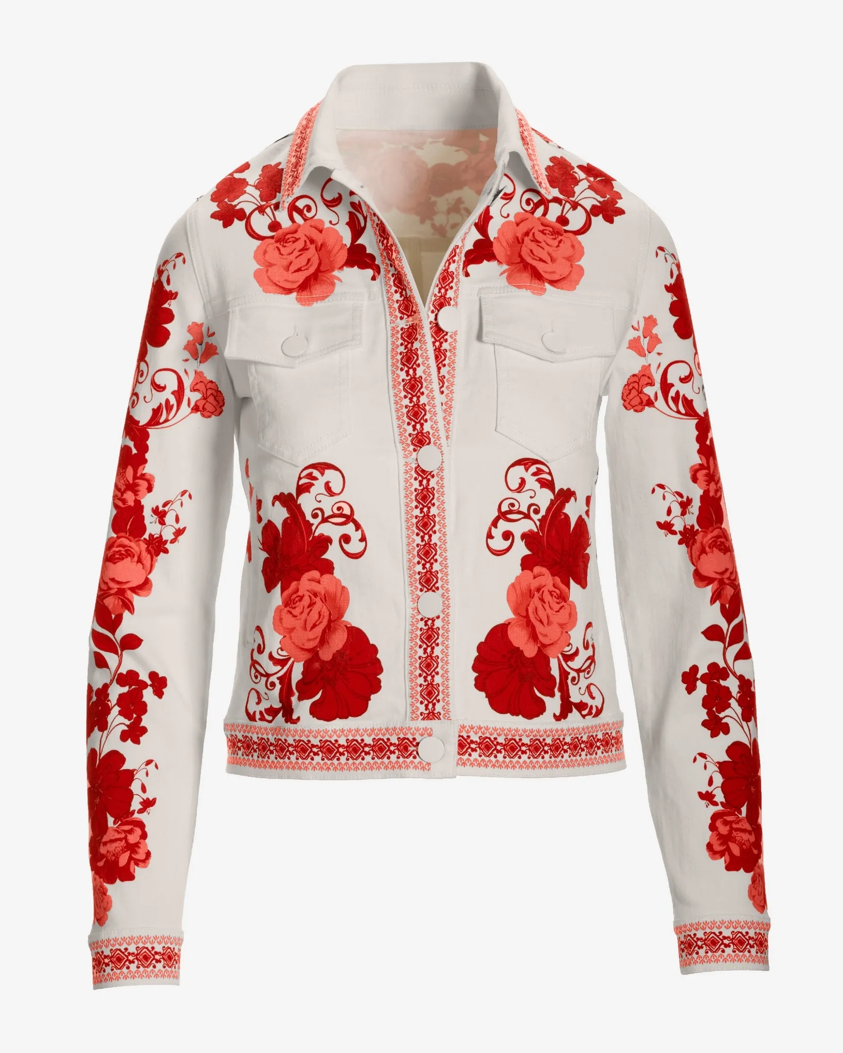 Floral Print Denim Jacket City Chic sold by Boston Proper product image thumbnail 2