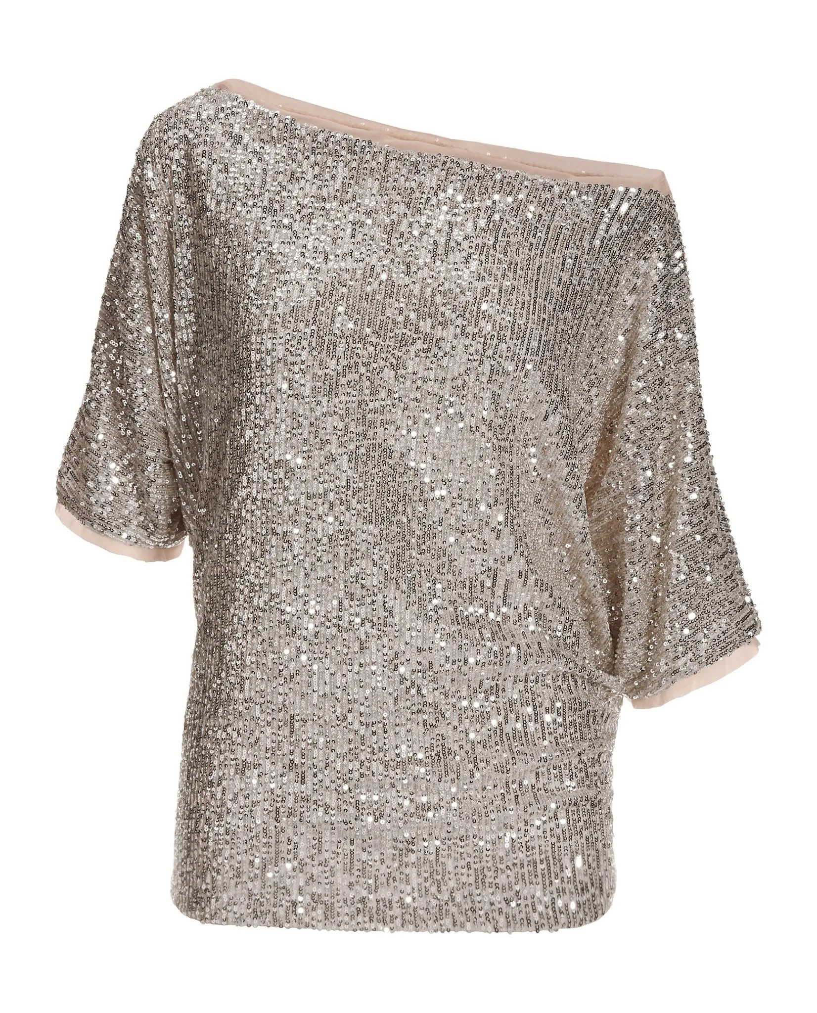 Sequin Slouchy Knit Top Champagne sold by Boston Proper product image thumbnail 2