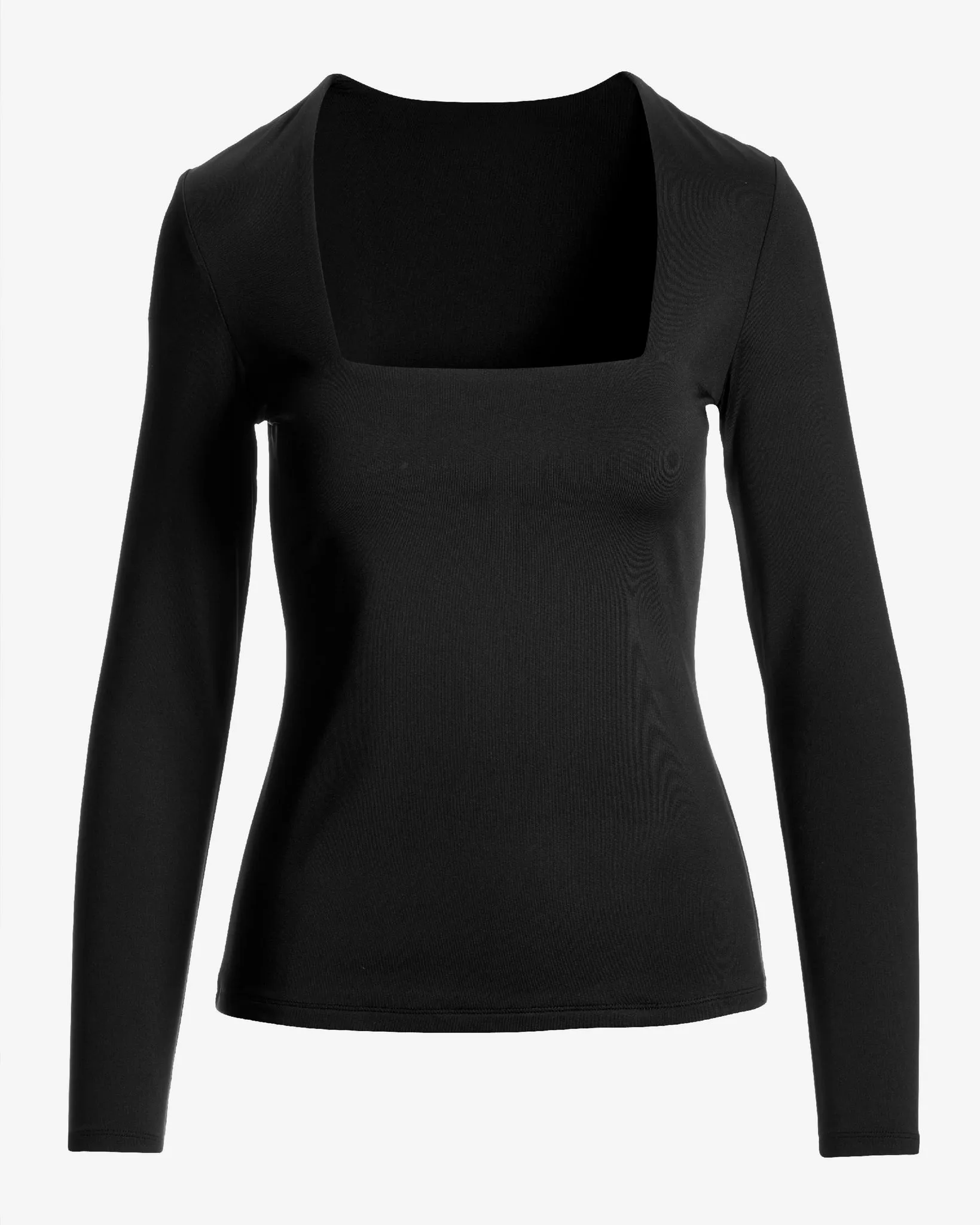 So Modern Square Neck Long Sleeve Top Proper Black sold by Boston Proper product image thumbnail 2