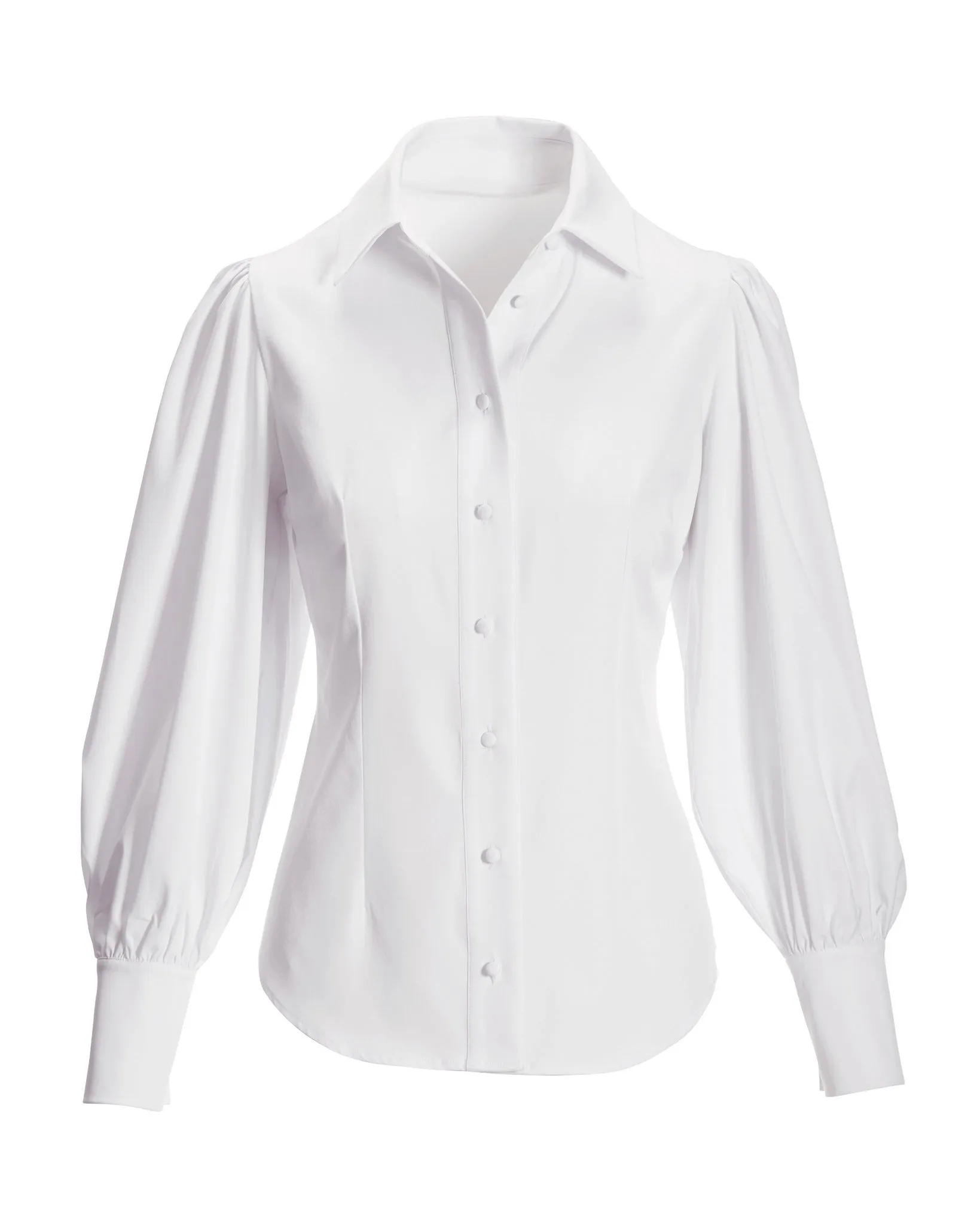 Victoria Chic Drama Sleeve Shirt White sold by Boston Proper product image thumbnail 2