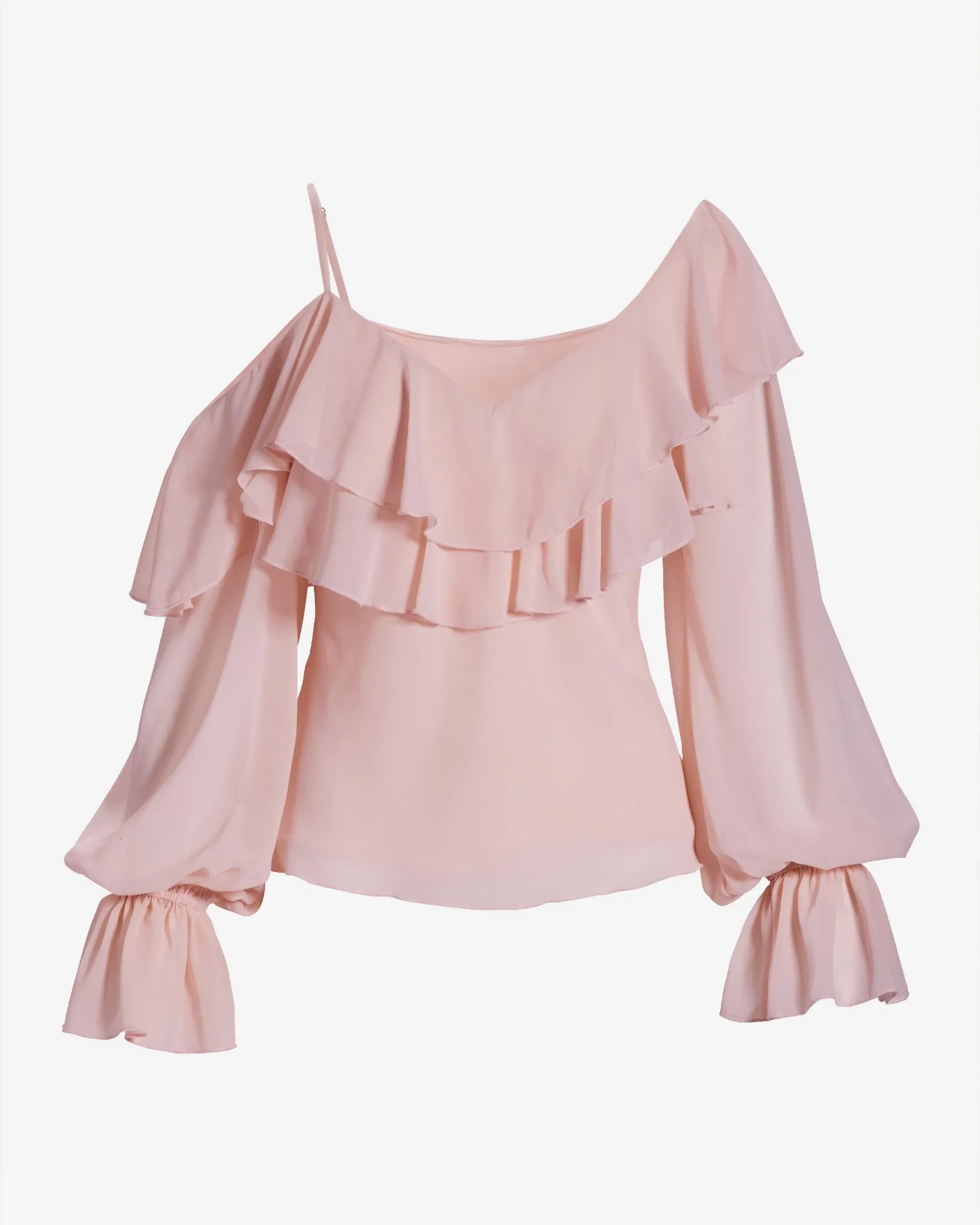 Layered Ruffle Chic Blouse Pink sold by Boston Proper product image thumbnail 2