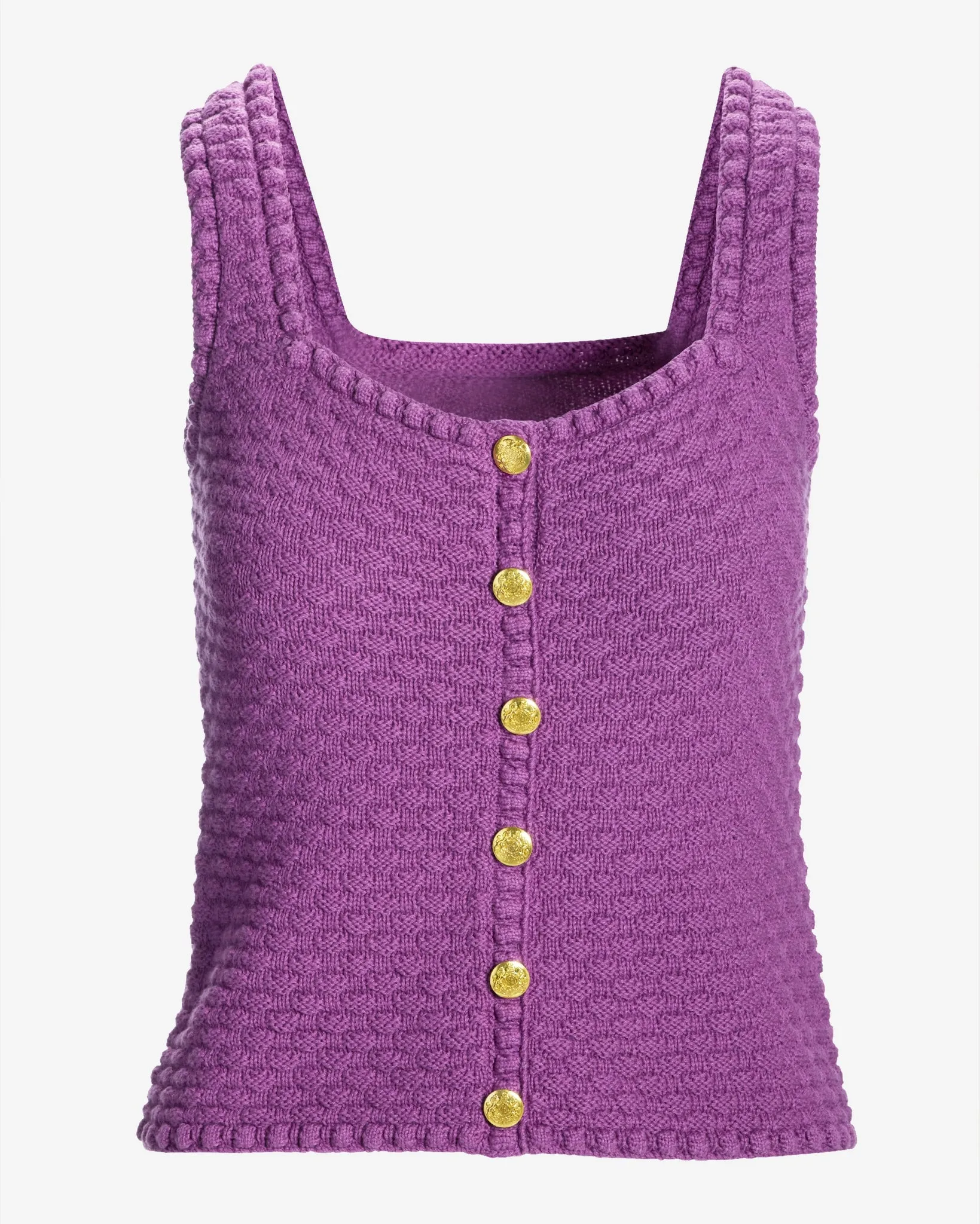Button Detail Sweater Tank Amethyst Orchid sold by Boston Proper product image thumbnail 2