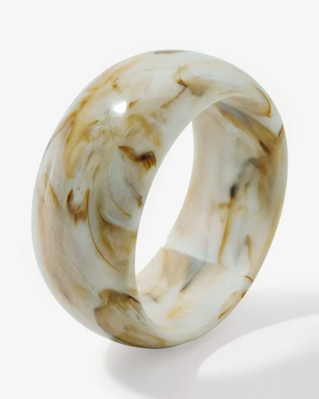 Marbled Acrylic Bangle Off White sold by Boston Proper