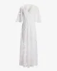 Lace Flounce Sleeve Maxi Dress White sold by Boston Proper