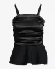 Strapless Ruched Peplum Top Black sold by Boston Proper