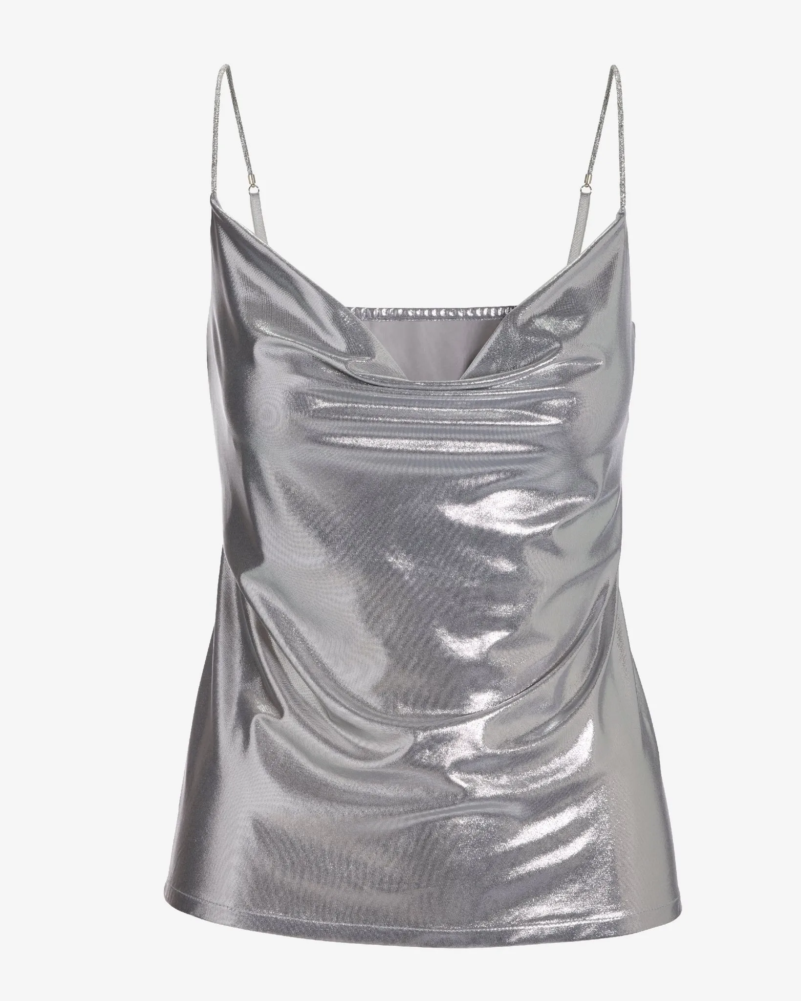 Metallic Cowl Neck Cami Silver sold by Boston Proper product image thumbnail 2