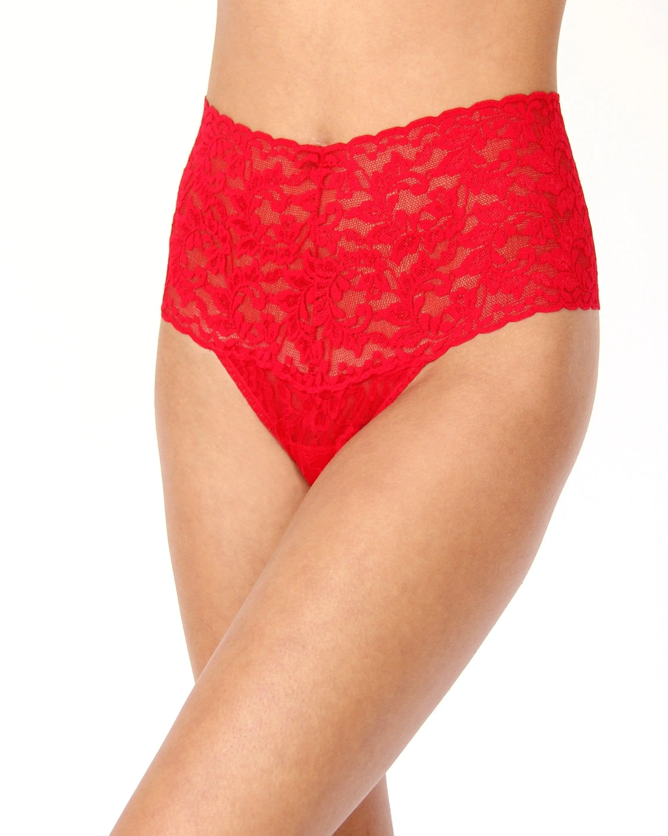 Retro Lace Thong Red sold by Boston Proper product image thumbnail 5