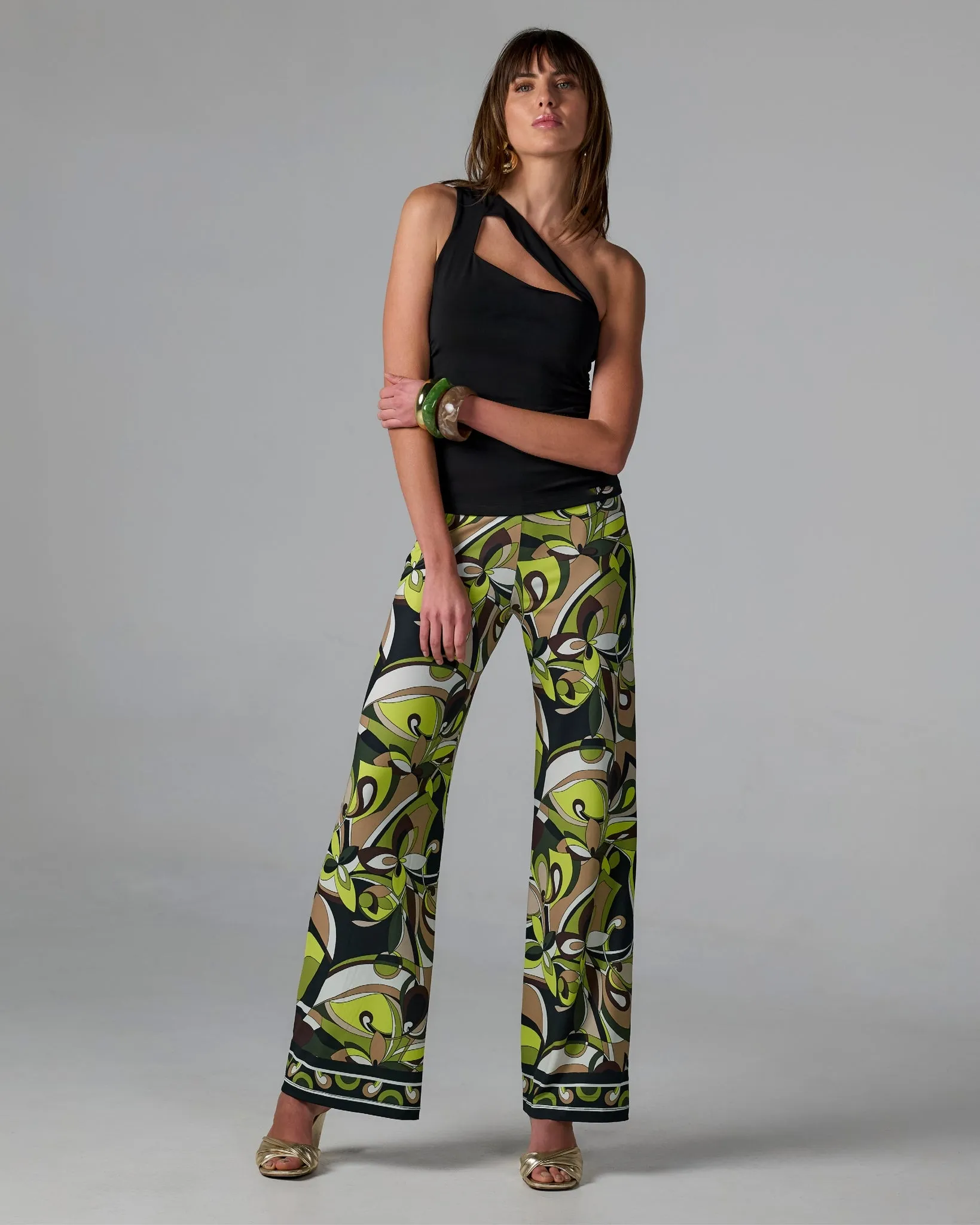 Malibu Print Wide Leg Pant End of Summer Abstract sold by Boston Proper