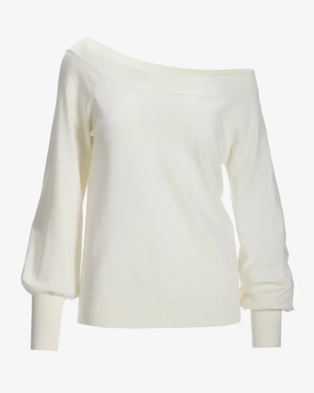 Lightweight Slouchy Sweater Off White sold by Boston Proper