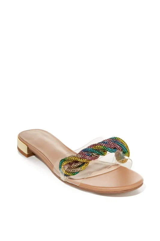 Crystal Embellished Sandal Multi sold by Boston Proper