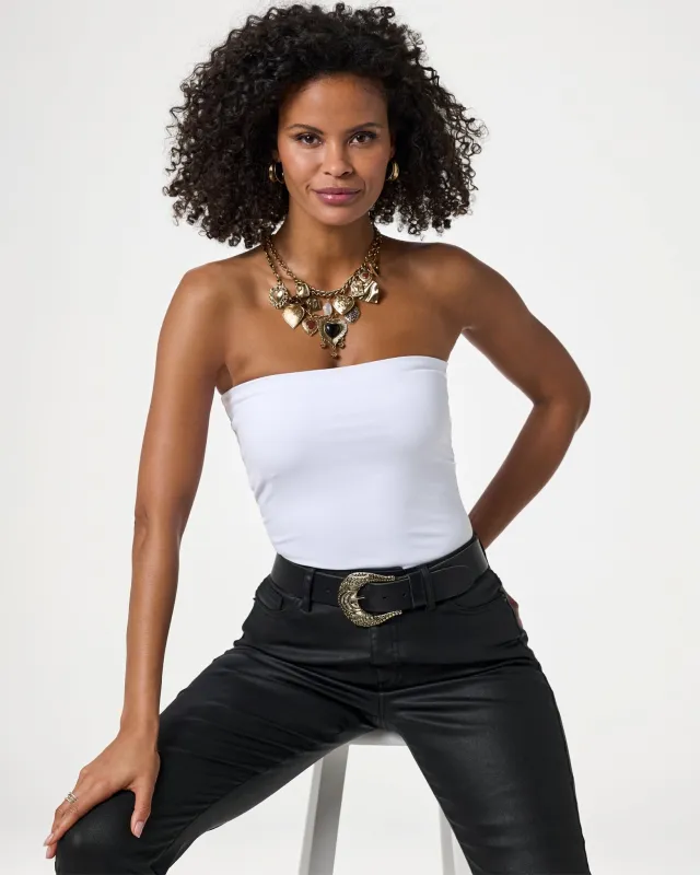 Susana Monaco x Boston Proper Fitted Tube Top White sold by Boston Proper