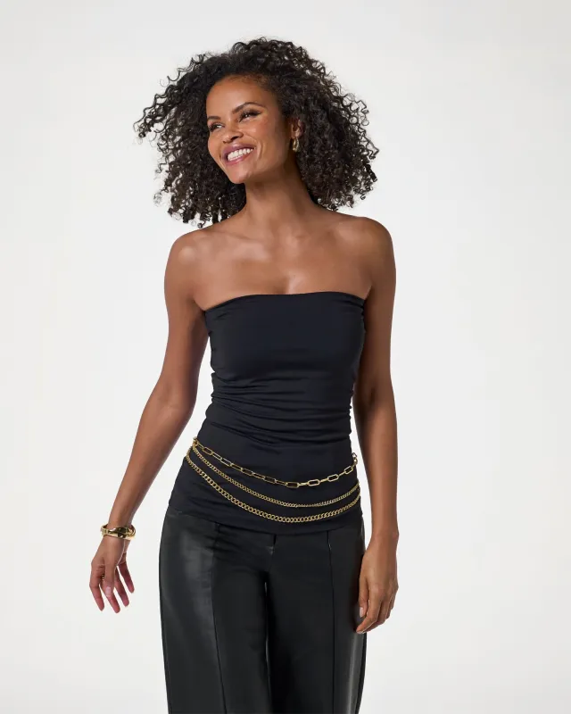 Susana Monaco x Boston Proper Fitted Tube Top Black sold by Boston Proper