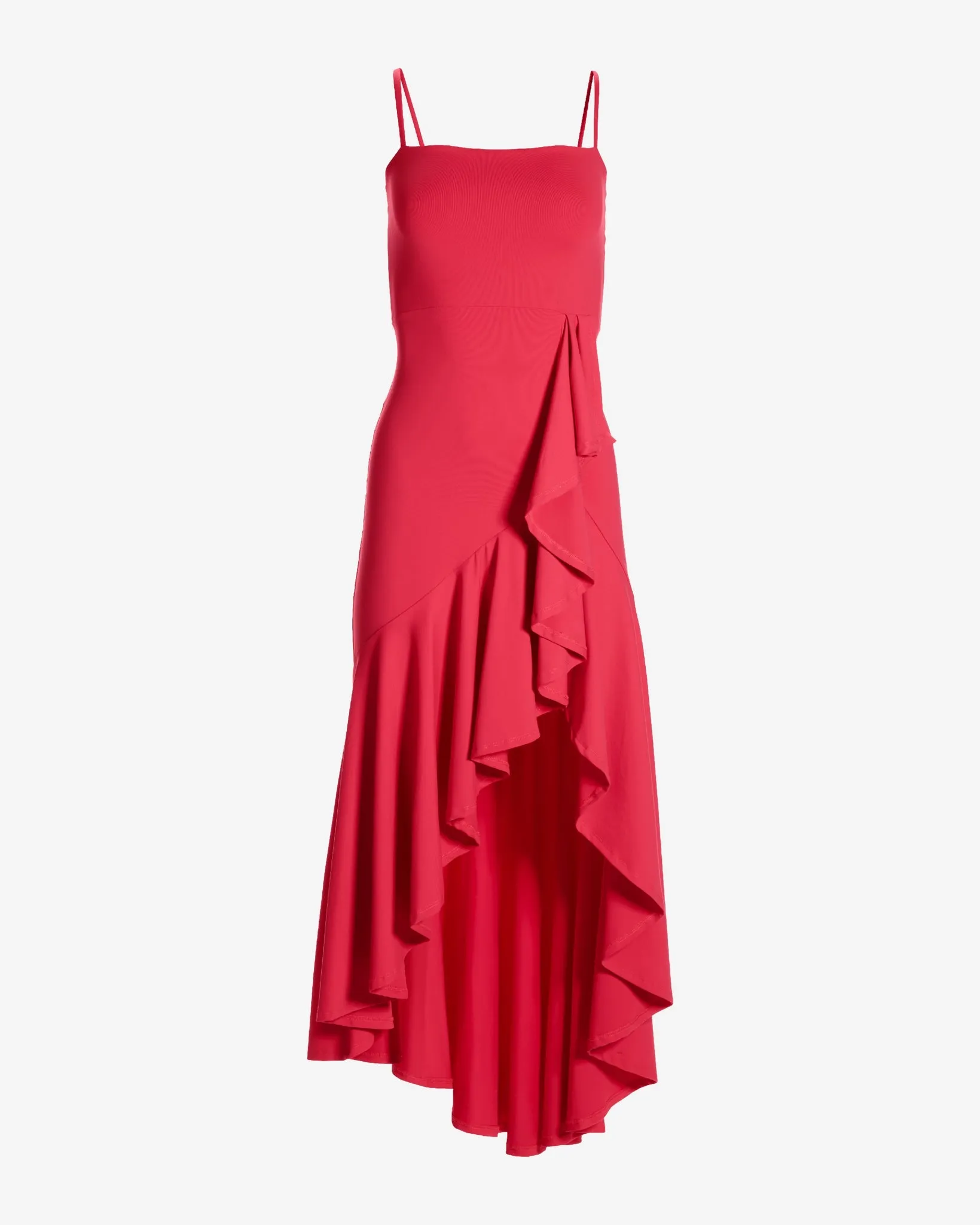 Susana Monaco x Boston Proper Cascading Ruffle Maxi Dress Hibiscus sold by Boston Proper product image thumbnail 2