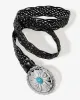 Woven Turquoise Stone Belt Black sold by Boston Proper