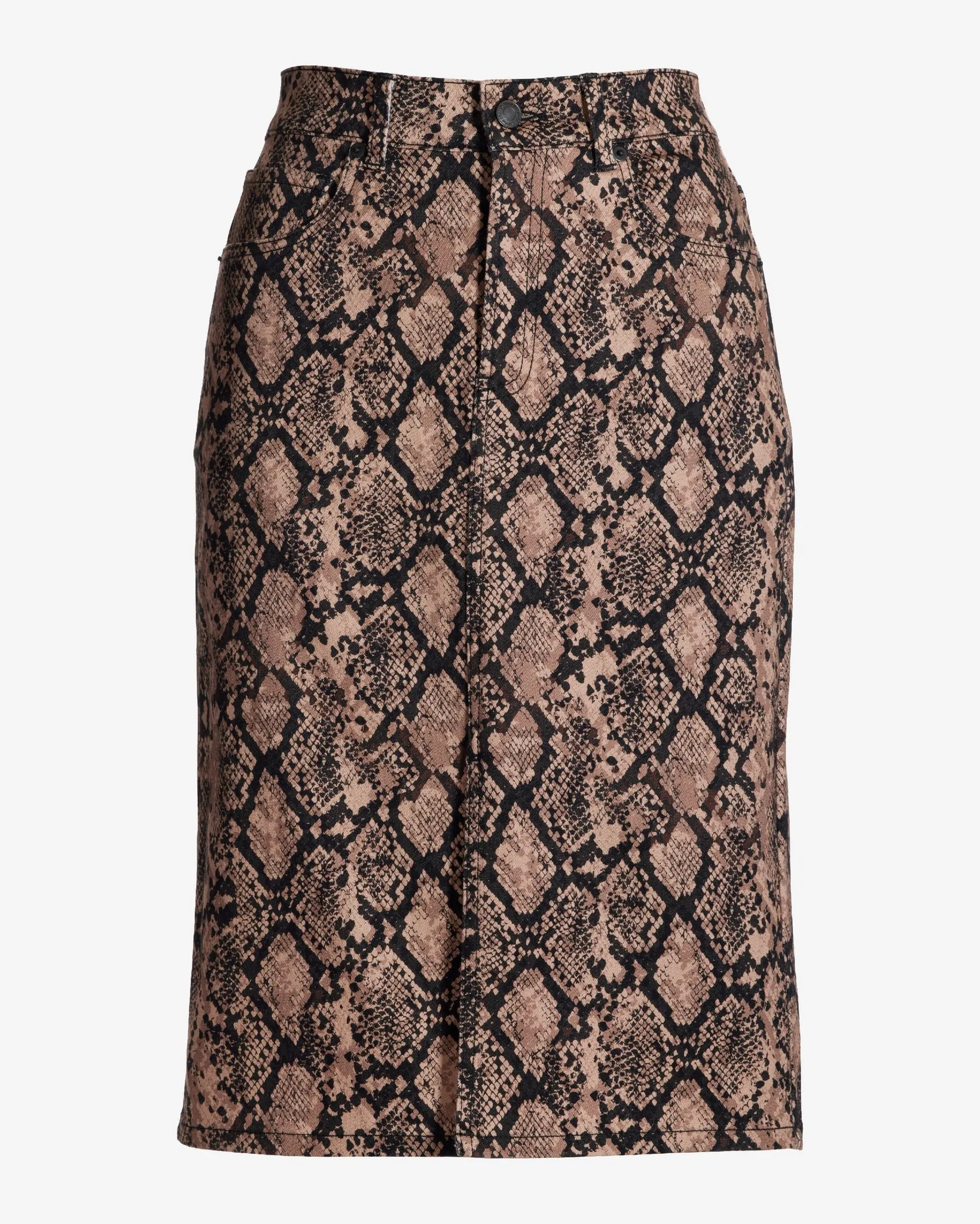 Print Denim Knee Length Skirt Denim Python sold by Boston Proper product image thumbnail 2