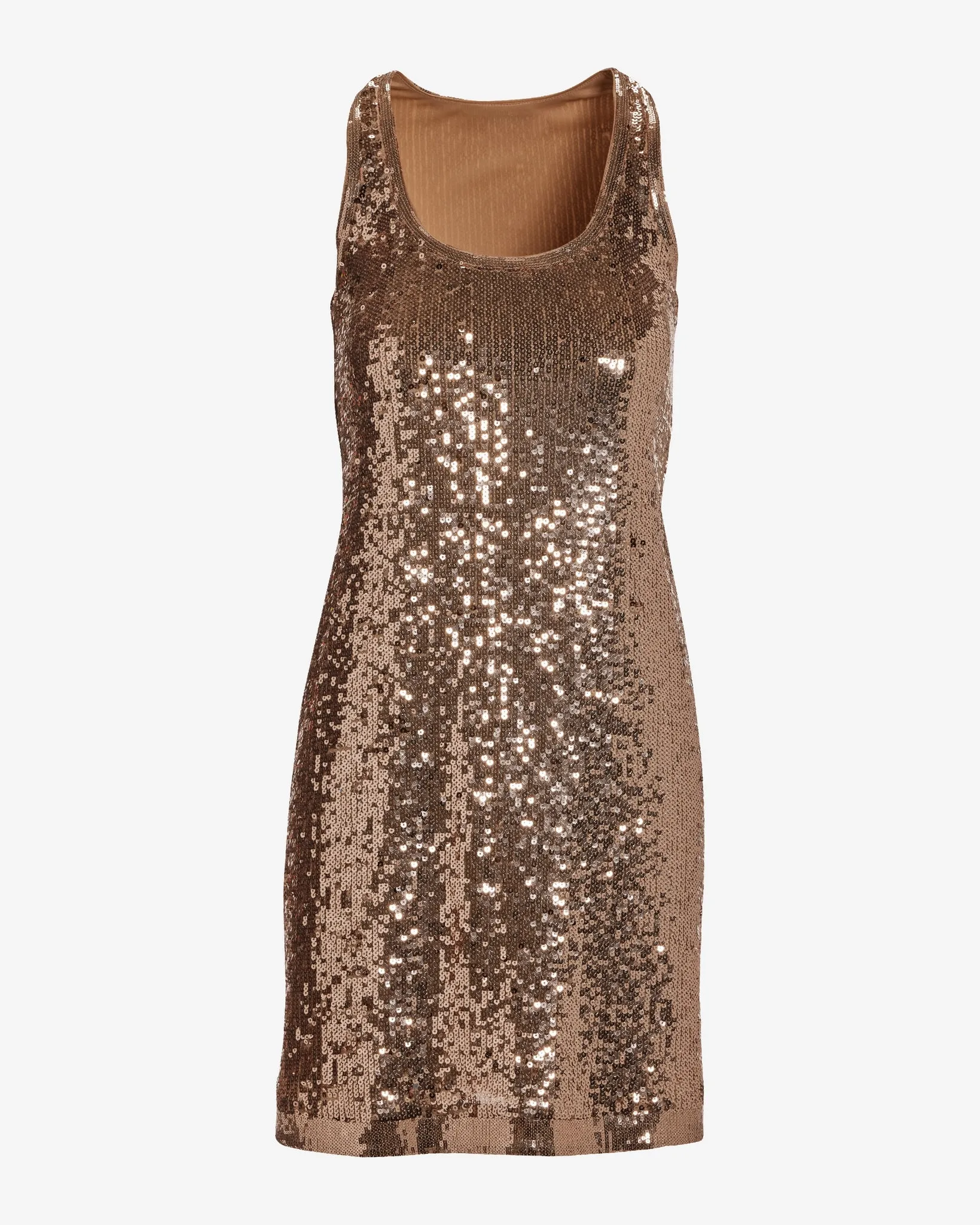 Sequin Scoop Neck Shift Dress Rose Gold sold by Boston Proper product image thumbnail 2