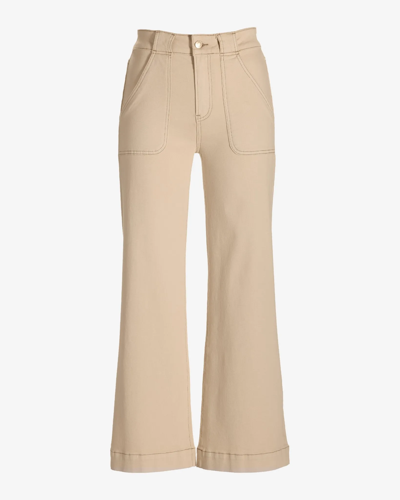 Malibu High Rise Patch Pocket Wide Leg Jean Sandshell sold by Boston Proper product image thumbnail 2