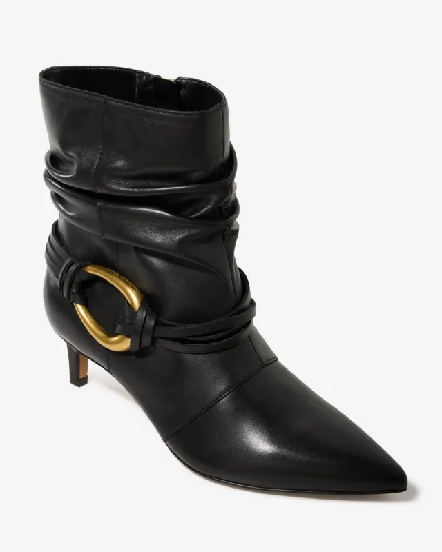 Slouchy Hardware Bootie Black sold by Boston Proper
