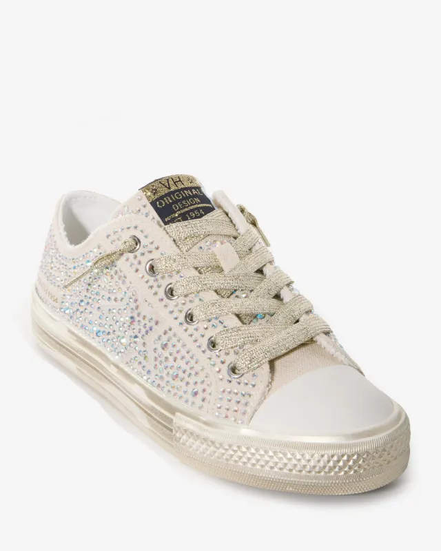 Rhinestone Embellished Sneaker Gold sold by Boston Proper